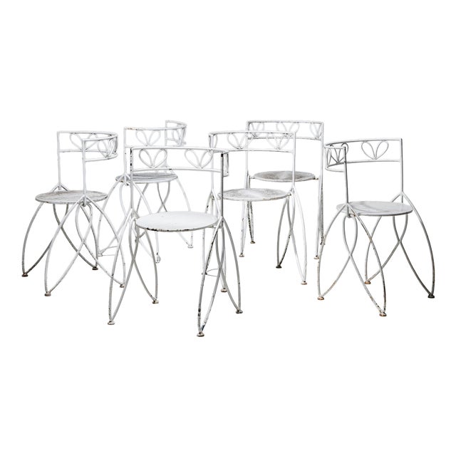 Vintage Italian Lawn Chairs, 1950s, Set of 6 For Sale