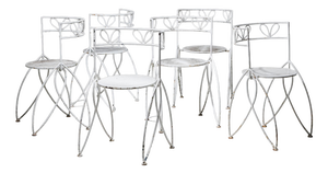 Vintage Italian Lawn Chairs, 1950s, Set of 6