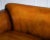Animal Skin Victorian Hand Dyed Tan Brown Leather Sofa For Sale - Image 7 of 16