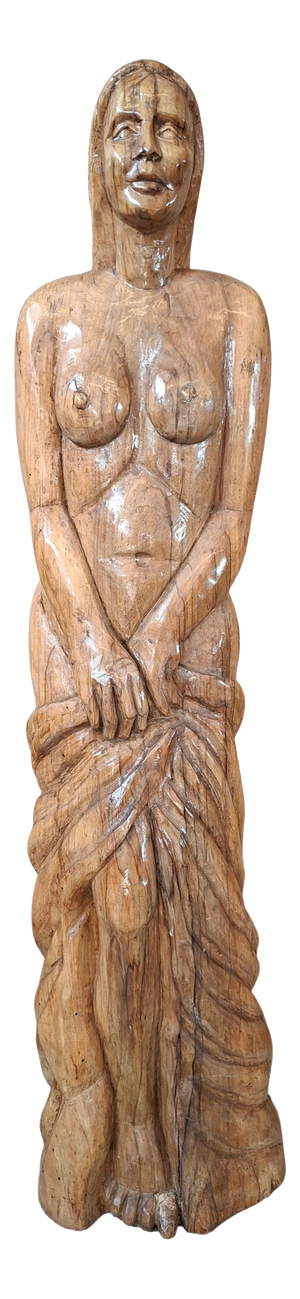 20th Century Wooden Sculpture of Female Nude