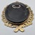 Beautiful mid-century miniature Italian cast metal picture frame featuring graceful swirling designs and a warm bronze-...