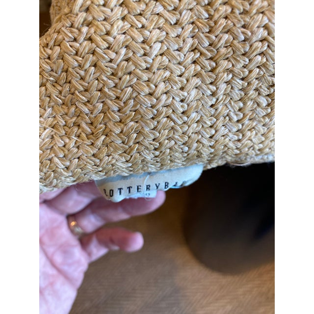 Pottery Barn Raffia Pillow For Sale - Image 4 of 4