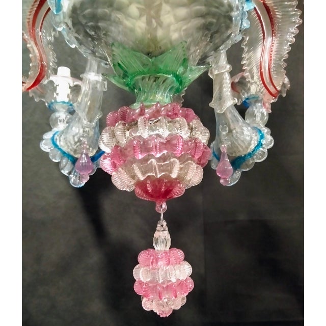 Murano Glass Chandelier, 1950s For Sale - Image 3 of 14