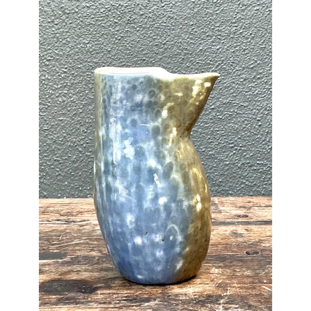 Mid-Century Modern Vintage Abstract Ceramic Pitcher For Sale - Image 3 of 12