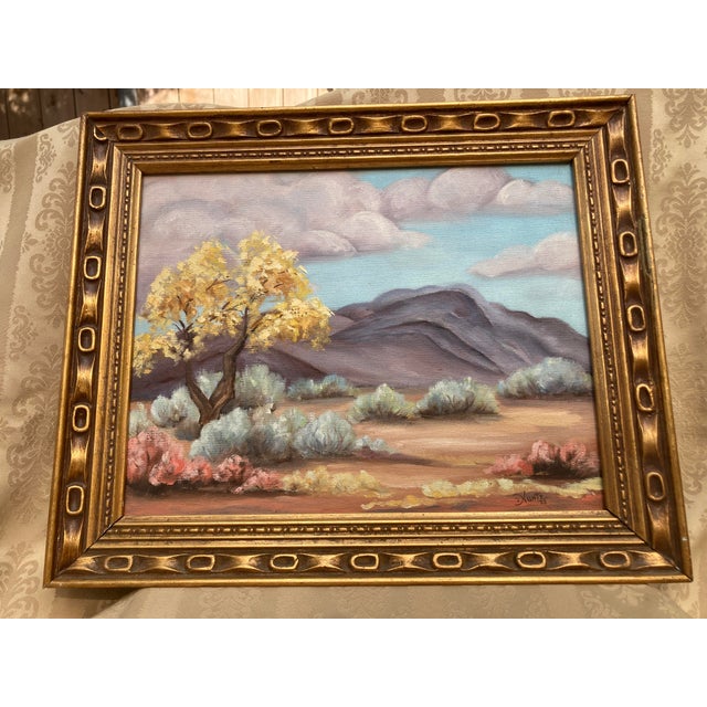 1973 Original Desert Landscape Oil Painting by Roger Kuntz, Framed For Sale - Image 13 of 13