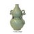 Chinoiserie Chinese Ceramic Crackle Pattern Gourd Shape Celadon Green Vase For Sale - Image 3 of 8