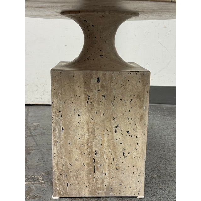 Vincent Dupont-Rougier for Christophe Delcourt Ouk Travertine Side Table For Sale - Image 10 of 12
