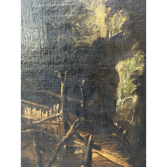 Tuscan School, Depicting a Large Scene with Figures, 1800s, Oil on Canvas For Sale - Image 5 of 6