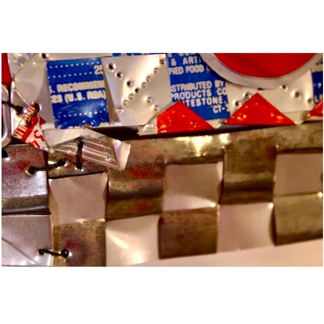 Ross Palmer Beecher, Abstract Red Blue Folk Art Americana Flag Can Tapestry Quilt Ross Palmer Beecher, c.1988 For Sale - Image 16 of 18