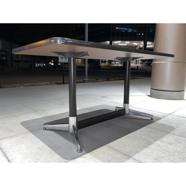 Mid-Century Modern Early Eames Walnut Dining Conference Table For Sale - Image 3 of 13