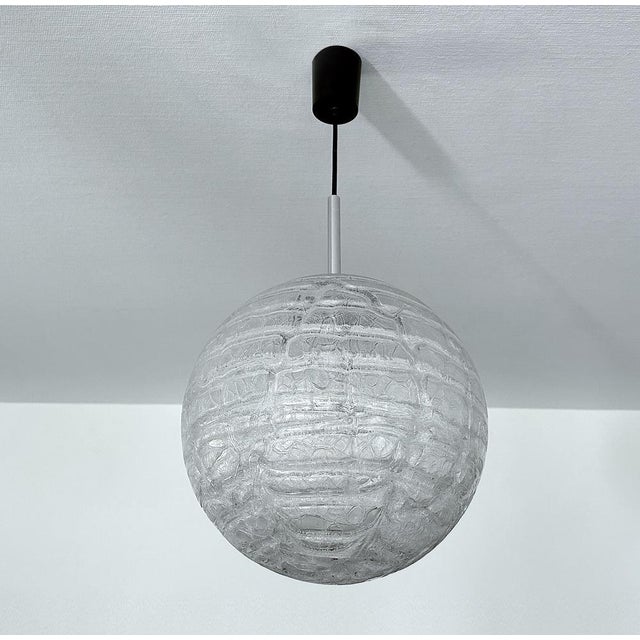 Large Murano Glass Pendant Light from Doria, 1950s For Sale - Image 16 of 16