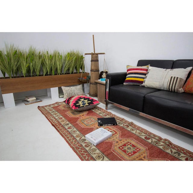 Vintage Herki Runner Rug For Sale In Los Angeles - Image 6 of 7