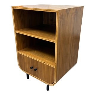 Mid Century Style Media Cabinet + Drawer For Sale