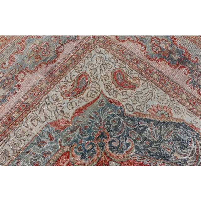 Large Antique Rug With Central Medallion and Regal Design 12'4 X 20'4 For Sale - Image 15 of 17
