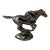 Vintage 1930s–50s Cast Metal Racehorse & Jockey Hood Ornament – Chromed Radiator Mascot For Sale
