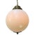 Vintage Pendant Lamp in White Opaline Glass and Brass For Sale - Image 4 of 7