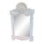 Vintage Palm Beach Shell Draped White Lacquered Wall Mirror Pair Available For Sale