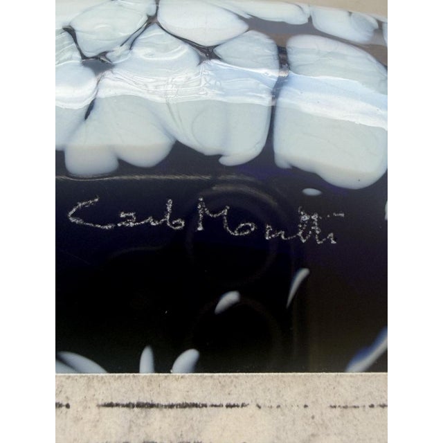 Blue Murano Glass Vase by Carlo Moretti, 1990s For Sale - Image 8 of 14