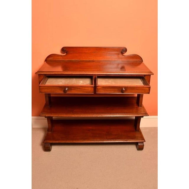 19th Century Victorian Mahogany Serving Table Buffet For Sale - Image 3 of 11