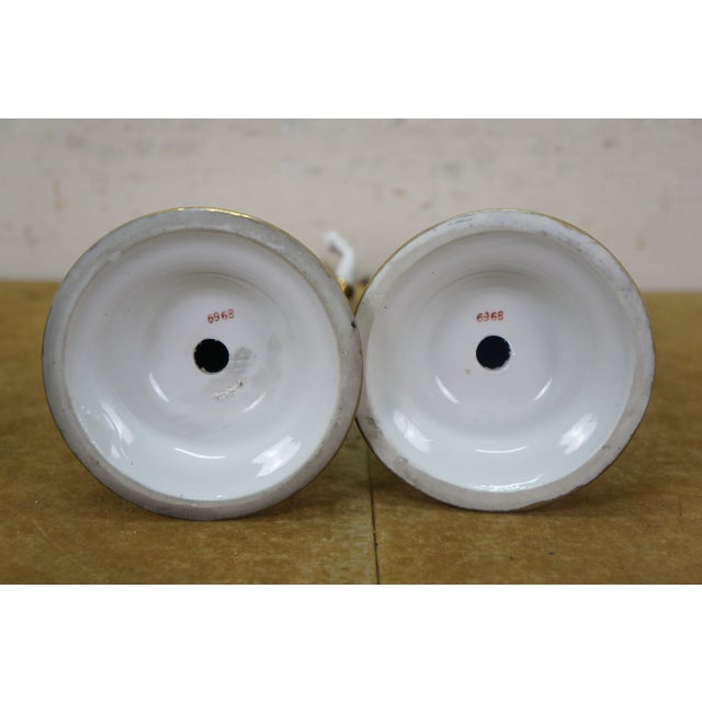 Neoclassical Greek Goddess 24k Gold Gilt Porcelain Statues Figurines 11" For Sale - Image 16 of 16