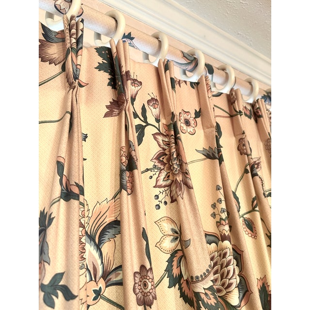 Vintage Mid Century Tonquin Pleated Drapes- Set of 4 For Sale - Image 4 of 7
