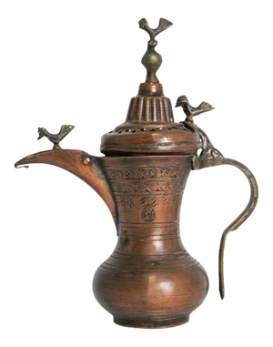 19th C Antique Middle Eastern Dallah Turkish Ottoman Bronze Copper Coffee Pot
