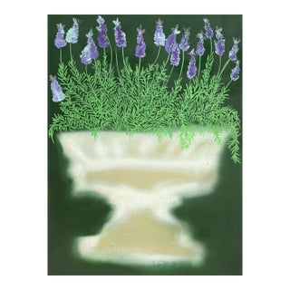 Lavander Garden No.1 Contemporary Botanitcal Orginal Painting by Susan Havens For Sale