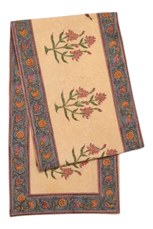 Dragonfly Floral Mustard Yellow Runner