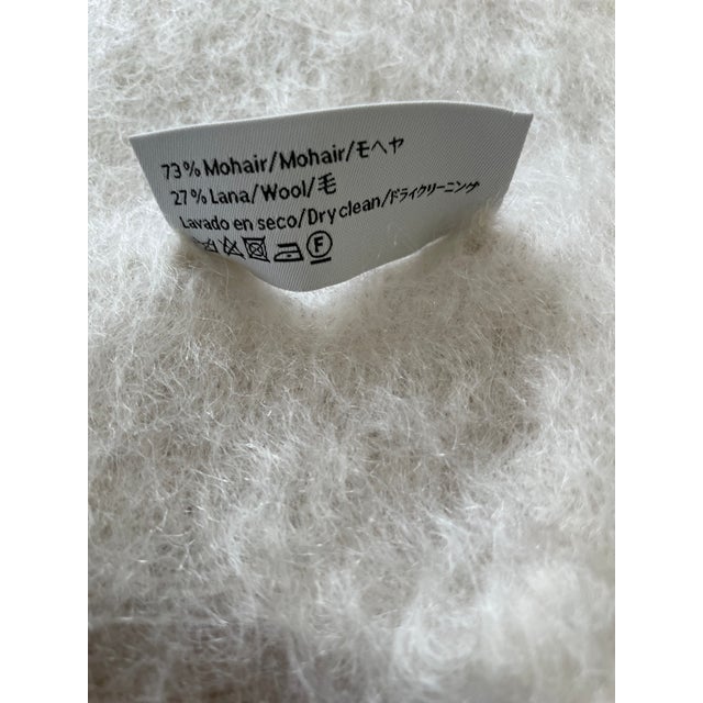 2010s Loewe Large White Blanket Throw in Mohair For Sale - Image 5 of 8