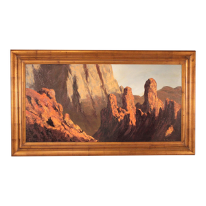 Red Rock Painting by Segundo Huertas (1923-2010)