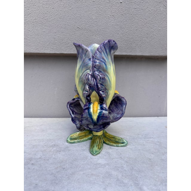 Lavender Majolica Iris Vase Massier, Circa 1880 For Sale - Image 8 of 9
