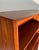 Vintage Danish Modern Designer Bookcase attributed to Johannes Sorth. Note the detail of the finished front fine angular...