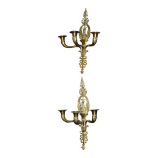 19th Century French Empire Swan Motif Candle Sconce - a Pair For Sale