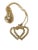Gold Tone and Rhinestone Interlocked Hanging Hearts Pendant Jewels by Rio For Sale - Image 4 of 8
