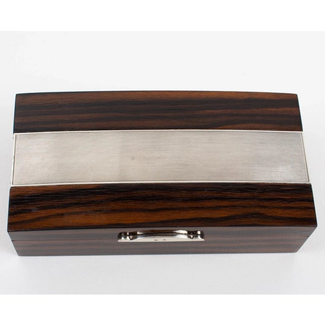 Adriana Binazzi Sterling Silver and Macassar Wood Box, 1930s For Sale In Atlanta - Image 6 of 12