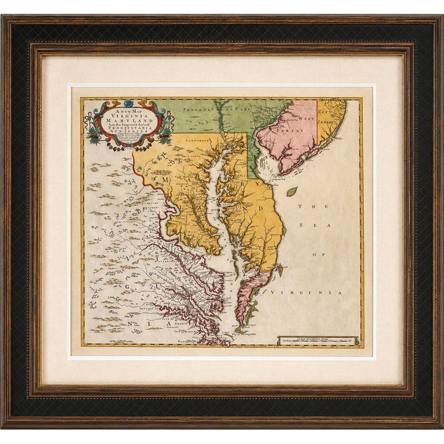 American Chesapeake Bay: Virginia, Maryland, Pennsylvania & New Jersey Original Map by Senex, 1721 For Sale - Image 3 of 8