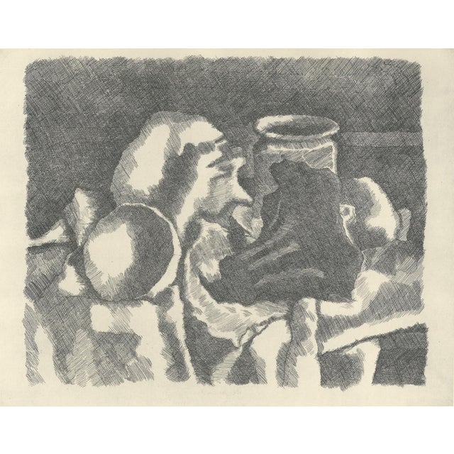 Giorgio Morandi (1890-1964) "Natura Morta con il Panneggio" (Still Life with Drapery) Lithograph on paper Year...