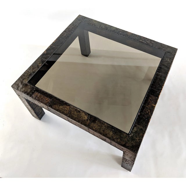 1960s Mid-Century Modern Paul Evans Brutalist Mixed Metals Patchwork Coffee Table For Sale In Miami - Image 6 of 11