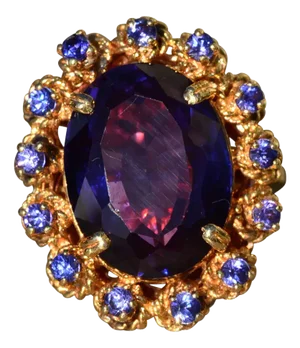 The Saunders: Ladies Bold Laboratory Grown Color Changing Sapphire Cocktail Ring