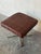 Square Patchwork Brown Leather Ottoman With Chrome Base Vintage Mid-Century Modern 1970s For Sale - Image 4 of 10