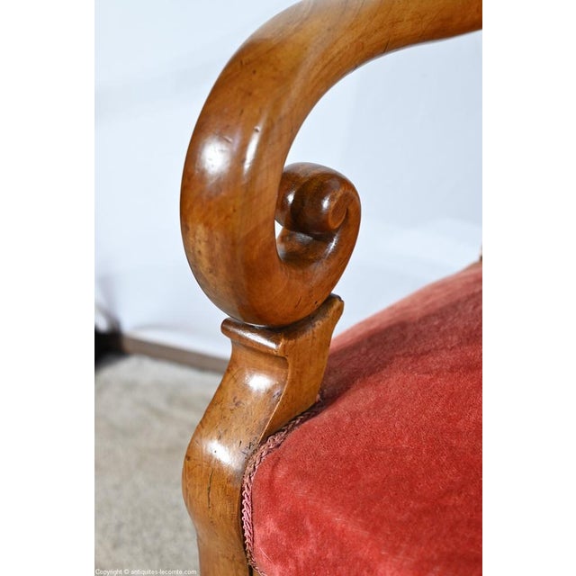 Set of 1st Part 19th Century Louis Philippe Cherry Wood Armchairs For Sale - Image 14 of 18
