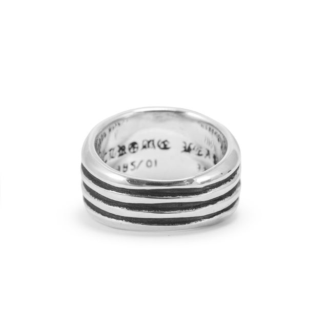 Men’s Vintage 1995 Chrome Hearts Dagger Heart 925 Sterling Silver Band Ring, Size 10 For Sale In Houston - Image 6 of 9