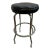 1970s Vintage Black Vinyl Seat & Chrome Base Bar Stool For Sale