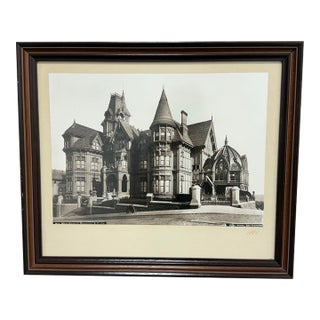 Circa 1886 Mark Hopkins Residence Photograph Print, San Francisco. California. For Sale