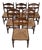 Mid-Century Brutalist Oak Razor Blade Dining Chairs, France, 1960s, Set of 6 For Sale