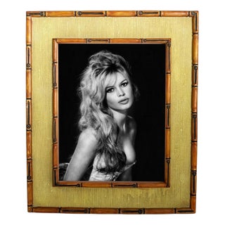Fabric and Wooden Photo Frame, France, 1940s For Sale