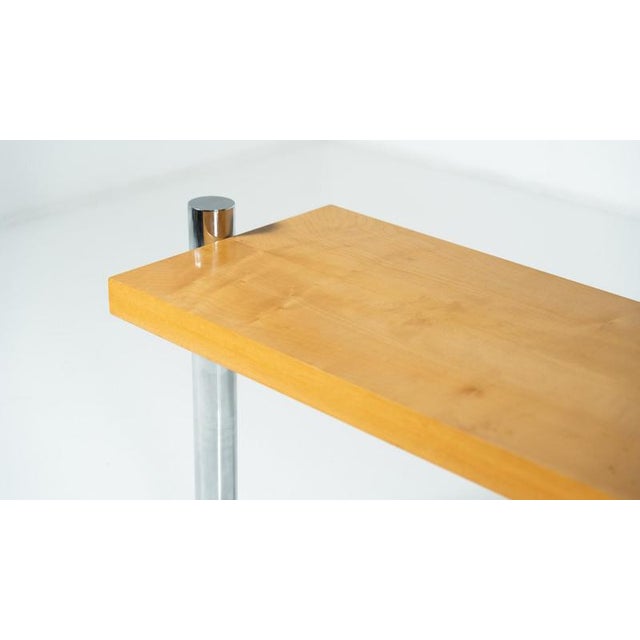 Console in Ash Wood and Metal attributed to Sergio Asti for Poltronova, 1970s