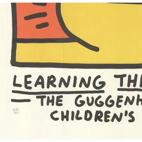 Folk Art Keith Haring Learning Through Art, 1990 Lithograph For Sale - Image 3 of 3