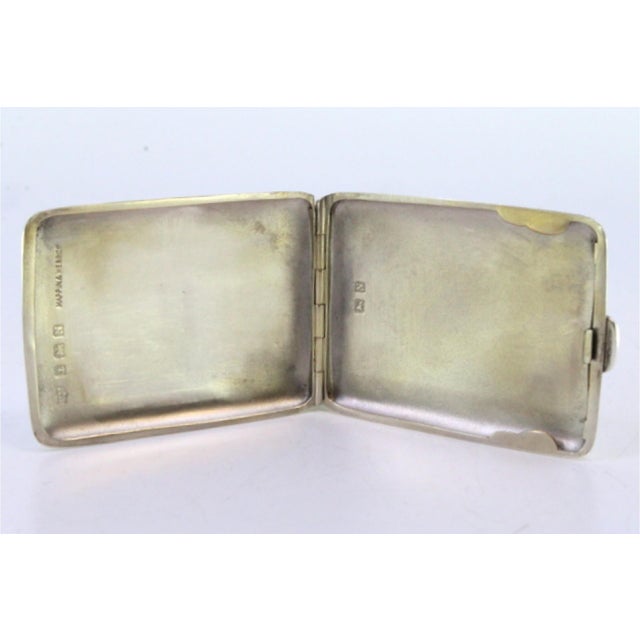 Silver Matchbook with Coat of Arms and Hinged Lid For Sale - Image 3 of 8