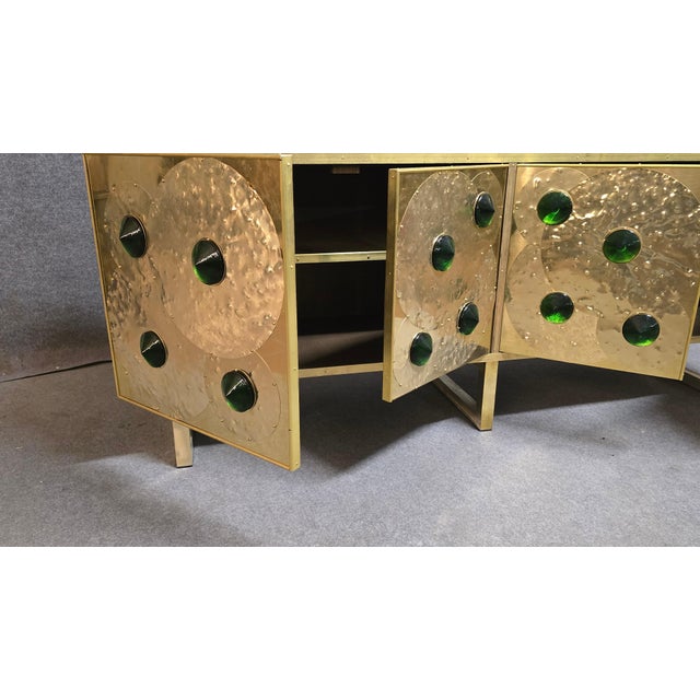Not Yet Made - Made To Order Brass Vanity Table with Murano Glass Inlays and Marble Sink from Justfurnituress SRL For Sale - Image 5 of 18